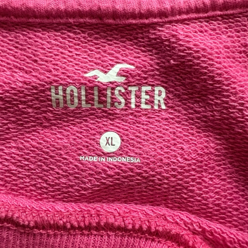 Hollister XL Neon Pink Miami Beach Florida‎ Sweatshirt Crewneck Retro Palm Tree - Picture 5 of 9